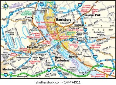 harrisburg pennsylvania map.
